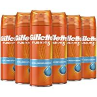 Gillette Fusion5 Gel de Afeitar Hombre Ultra Hidratante- 200 ml- Pack de 6